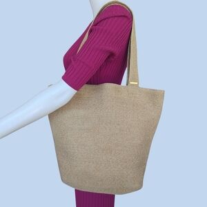 Eric Javits Natural Straw Tote in Beige